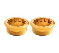 Desiumite Lot de 2 anneaux de verrouillage de cassette de vélo en alliage d'aluminium CNC compatibles avec 12 vitesses, légers, anti-rouille, antidérapants, 32 x 13 mm, noir, rouge, doré (doré)