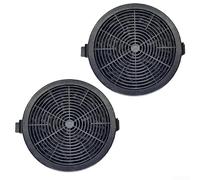 Desiumite Lot de 2 filtres à charbon actif pour hotte aspirante - Filtre à graisse pour hotte aspirante - 114 x 114 x 20 mm - Noir