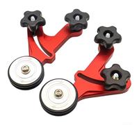 Desiumite Lot de 2 mangeoires de presse de table de défonceuse avec double rouleau d'alimentation pour scie à table et scie à ruban, rouleau de roulement réglable en hauteur, compatible avec fente en