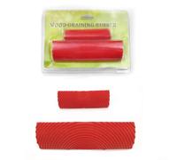 Desiumite Lot de 2 rouleaux en caoutchouc pour grain de bois - Outils de peinture murale - Rouleau de texture orange pour motifs imitation grain de bois sur murs, meubles, portes, 130 mm