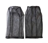 Desiumite Lot de 2 sacs à peluches pour grille d'aération extérieure avec prévention des animaux, piège à peluches en polyester de 10,2 cm compatible avec les aérations murales rondes et carrées