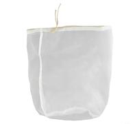 Desiumite Lot de 2 sacs filtrants en maille fine - 20 x 30 cm - Réutilisables - En nylon - Pour infusion maison, lait, jus, soupe, gelée - Séchage avec cordon de serrage - Large ouverture - Blanc