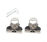 Desiumite Lot de 2 supports de montage réglables pour barre lumineuse LED pour capot de voiture, réglage vertical à 180 ° et 60 ° horizontal, installation sans perçage, acier inoxydable 304 (argenté)