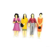 Desiumite Lot de 200 figurines peintes à l'échelle 1:100 et 1:150 avec modèles debout et assis pour paysage ferroviaire, scène de rue et décorations de plate-forme