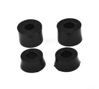 Desiumite Lot de 4 amortisseurs de chocs en polyuréthane pour skateboard, gobelets pivotants et kit de rechange pour camion avec bagues coniques et cylindriques, pour longboard (noir 100A)