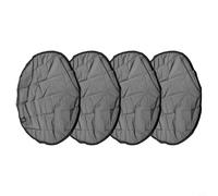 Desiumite Lot de 4 filets de pluie réglables de 95 cm avec cordon de serrage pour le stockage de l'eau, housse en polyester pour garder l'eau propre, noir