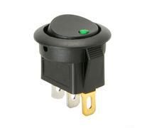 Desiumite Lot de 4 interrupteurs à bascule ronds marche/arrêt 20 A avec LED pour Spst pour interrupteur à bascule voiture plus bateau 3 broches étanche 12 V (vert )