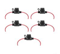 Desiumite Lot de 5 porte-fusibles étanches pour fil 12 AWG avec protection de fusible à lame 12 V 30 A, compatible avec les systèmes électriques automobiles, marins et VTT