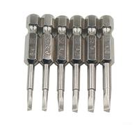 Desiumite Lot de 6 embouts de tournevis triangulaires magnétiques de sécurité, tige hexagonale en alliage d'acier de 6,35 mm pour perceuse manuelle, TA1.8-TA3.0 mm, kit d'outils de ligne de montage