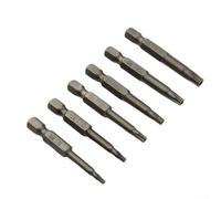 Desiumite Lot de 6 embouts magnétiques pour tournevis Torx avec alliage d'acier de 50 mm et tige hexagonale de 10,2 cm pour T8 pour T15 pour T20 pour T25 pour T30 - Compatible avec la plupart des