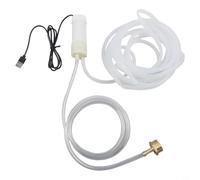 Desiumite Mini eau alimentée par USB 4 tubes auto-amorçante 5 V Consommation d'énergie pour aquariums hydroponique petites fontaines basse 2a et 6 mm L/min Diamètre blanc (5 mètres)