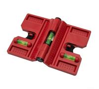 Desiumite Niveau de poteau de clôture polyvalent réglable avec bande élastique, 3 fioles horizontales verticales pliantes pour tuyaux métalliques, poteaux en béton ou en bois