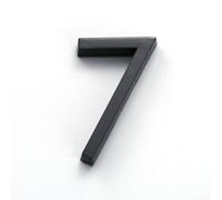 Desiumite Numéro de maison 3D brillant pour porte extérieure, autocollant noir en résine ABS, résistant aux intempéries, moderne, numéro de porte d'hôtel (7)