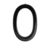 Desiumite Numéro de maison 3D brillant pour porte extérieure, autocollant noir en résine ABS, résistant aux intempéries, numéro de porte moderne (0-zéro)