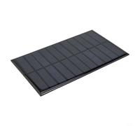 Desiumite Panneau solaire en polysilicium 1,6 W 5,5 V pour chargement de batterie de 3,7 V à 5 V - Cellule solaire portable, 150 × 86 mm, efficacité 19 %, noir - Convient pour l'extérieur (1 pièce)