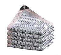 Desiumite Pare-soleil en feuille d'aluminium 75 % d'ombre pour jardin, balcon et extérieur - Protection thermique réfléchissante avec coins triangulaires noirs renforcés, 2 x 3 (taux d'ombrage de 75