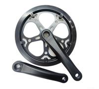 Desiumite Pédalier simple pour pédalier carré conique 48T/52T 170 mm pour vélo compatible avec vélos de route, électriques et fixes (48T)