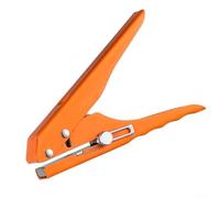 Desiumite Pince perforatrice pour papier, cuir et PVC, épaisseur de 1,5 à 2,5 mm, construction en métal avec échelle pour un perçage précis, outil d'artisanat compact, orange