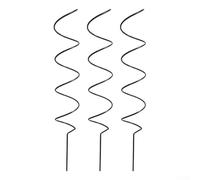 Desiumite Piquet de support de fleurs pour plantes grimpantes, attache en fer galvanisé pour tomates, roses et clématites, 43 cm, support de jardin en spirale avec base large, intérieur (A)