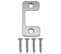 Desiumite Plaque de gâche réglable pour porte extérieure en acier inoxydable, plaque de verrouillage à grand trou compatible avec pêne dormant et installation de serrure électronique, argent (1-argent