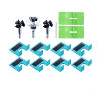 Desiumite Plaque de montage de charnière d'armoire avec stabilité magnétique, précision d'alignement de 2 mm, compatible avec 99 % des charnières, matériau ABS, plusieurs options d'emballage (C)