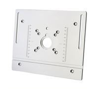 Desiumite Plaque d'insertion de table de toupie pour machine à tailler le bois, accessoire de table de routeur CNC en alliage d'aluminium, 240 x 200 mm