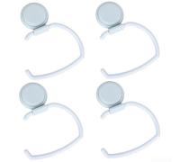 Desiumite Porte-serviettes à ventouse puissante pour salle de bain ou cuisine, support multi-usage en polypropylène pour papier toilette ou serviettes, pas de perçage nécessaire (bleu nordique x 4)