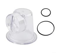 Desiumite Préfiltre transparent de rechange pour pompe de circulation de piscine avec double joint torique, convient pour pompes à eau de la série SPS, diamètre du fond 85 mm (1 lot)
