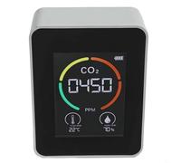 Desiumite Premium Dioxide Plus avec détecteur d'humidité pour air intérieur USB/batterie 4005000 ppm Alimentation carbone Véritable écran LED 4 couleurs
