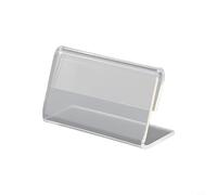 Desiumite Présentoir en acrylique | Porte-panneau transparent | Petit support d'étiquettes pour cartes de visite, étiquettes de prix de vente au détail | Mini présentoir transparent pour marchandises