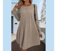 Desiumite Pull Côtelée pour Femme Hiver Tissu Doux Pull Côtelée pour | Manches longues, col rond, tissu stretch, coupe pour slim, idéal hiver