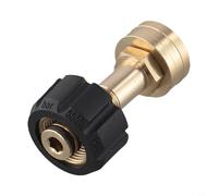 Desiumite Quick Connect M22-14 mm Tuyau d'arrosage à adaptateur de nettoyeur haute pression, connecteur en laiton et plastique pour tuyau mâle de 1,9 cm, ajustement étanche, compatible avec haute