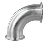 Desiumite Raccord de compression en acier inoxydable 304 coudé à 90 degrés pour applications de traitement sanitaire, convient pour les tuyaux de diamètre de 19 mm à 102 mm (51 mm)