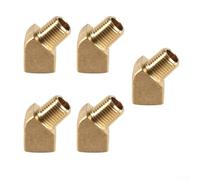 Desiumite Raccord de tuyau coudé en laiton 45°, 1/8 pour connecteur NPT mâle vers femelle, haute pression de 1200 psi, résistant à une plage de température de -53,9 °C à 121,1 °C, pour (1)