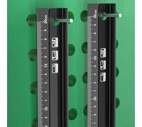 Desiumite Règle en aluminium à prise surélevée 20/30/45 cm, règle de coupe en métal avec dos antidérapant pour l'artisanat et la mesure, anti-bavure pour le dessin et (20 cm)
