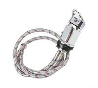 Desiumite Robinet mélangeur de douche RV avec tuyau d'échappement poussoir de 80 cm G1/2 en alliage de zinc pour caravane, camping-car, maison mobile, salle de bain (rouge bleu)