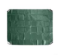 Desiumite Sac à déchets de jardin imperméable en polyéthylène avec 4 poignées, 98 x 98 m, bâche pliable robuste pour feuilles, bac à sable, stockage de compost, transport de débris en plein air