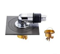 Desiumite Siphon de sol en acier inoxydable avec noyau en cuivre pour résister à la dégradation tout en favorisant le passage de l'eau et la capture des débris (G)