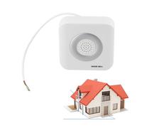 Desiumite Sonnette filaire DC 12 V pour contrôle d'accès - Carillon électronique à quatre fils Ding-Dong - Boîtier en ABS - 85 x 85 x 24 mm - Blanc - Alimentation 12 V CC