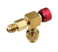 Desiumite Soupape de sécurité pour climatiseur R410 R22 Outil d'entretien en métal avec bouton antidérapant pour système de réfrigération Équipement d'atelier (B)