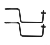 Desiumite Support de caméra de chasse pour caméras de chasse - Support d'arbre en acier avec filetage 6,35 mm - 20, vis autotaraudeuses, longue durée, noir (lot de 1) (2 pièces)