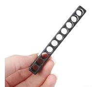 Desiumite Support hexagonal à tige hexagonale pour tournevis de 6,35 mm avec 10 trous de rangement en plastique - Trou de tige de gadget compatible avec embouts standard de 635 mm - Accessoires noirs