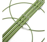 Desiumite Support robuste pour plantes grimpantes - 45 cm - Support pour fleurs de tomates - Support de potager pour anneau - Suspension robuste pour plantes avec 3 cercles et