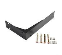 Desiumite Supports d'étagère de cheminée en métal robuste - Design triangulaire flottant - En acier résistant à la rouille - Pour intérieur et extérieur - Noir - Grande taille (25,4 cm)