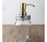 Desiumite Tête de rechange pour distributeur de savon liquide en métal finition argent avec tube de 10 cm et 11 cm, compatible avec 28/400 Standard (patine verte)