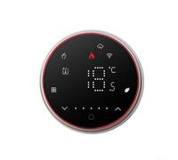Desiumite Thermostat intelligent programmable WiFi avec affichage LED numérique, contrôle vocal du chauffage et gestion de la température ambiante sans fil, application d'économie d'énergie (noir