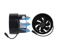 Desiumite Ventilateur d'échappement 12 V avec 100 mm et 110 mm, taille du conduit pour une utilisation domestique et extérieure, fonctionnement silencieux de 39 dB, pour une élimination efficace du