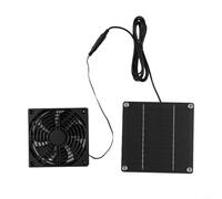 Desiumite Ventilateur d'échappement solaire 50 W - Panneau solaire haute vitesse - Support mural pour volailles, serres, grenier - 2200 tr/min - Noir - 12 V - Réduction de la chaleur - Pour la maison