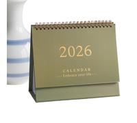 Desk Calendar 2026-12-Month Paper Desk Calendar, Creative Desktop Style Planner, 1x Teacher Calendars & Planners For Schedule Daily Date, Check-in, Holiday, Birthday, School, Study Room