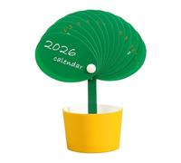 Desk Calendar 2026, Bud Shape Planner Cube with Pen Holder, PP and ABS Material for Men, Women, Coworkers, Office, Christmas, New Year, Father's Day, Dad, Adults